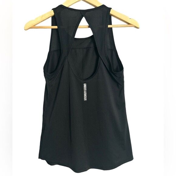 Under Armour Women's Black Exercise Gym Performance Wicking Tank Top sz. Small - Picture 2 of 3